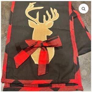 Red Plaid Christmas Table Runner